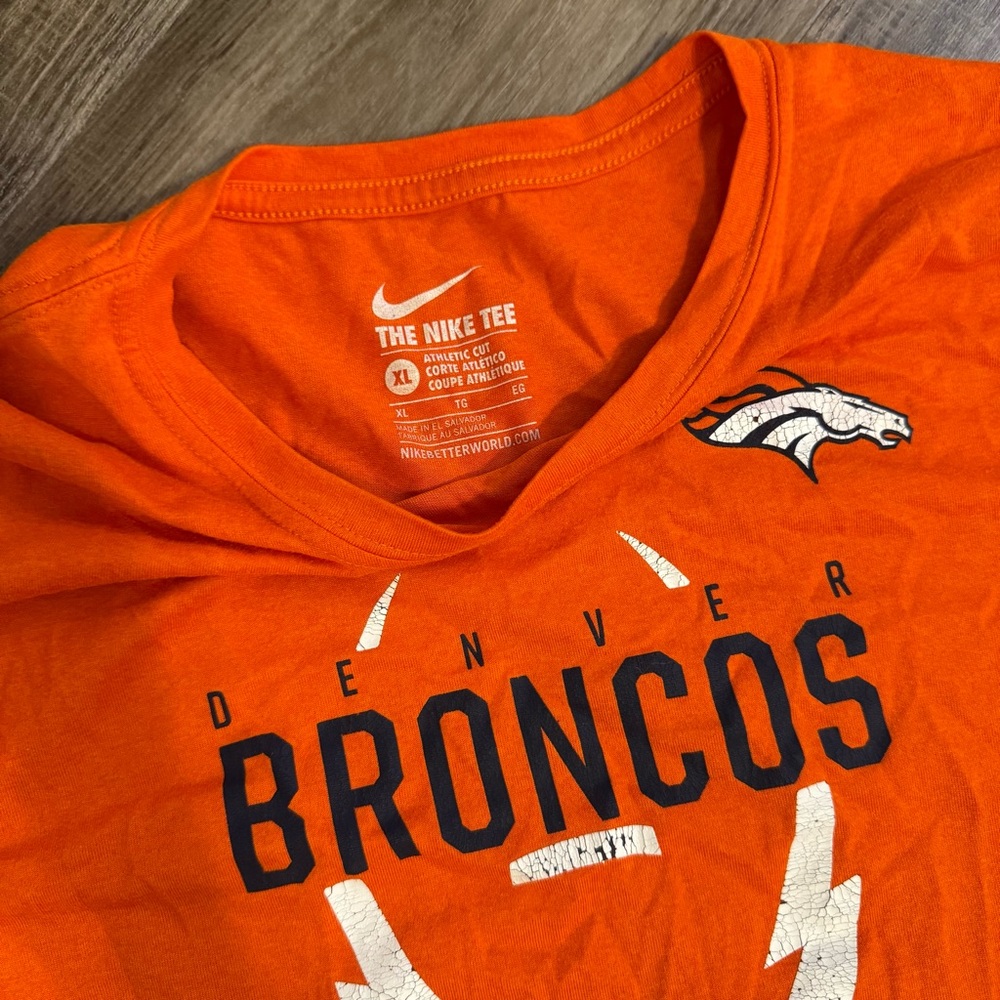Nike Orange Broncos Graphic Tee